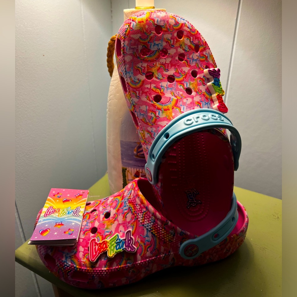 NWT Lisa Frank Rainbow Unicorn Croc Clogs